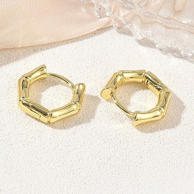 Brass Hoop Earrings KK-CBA98BA-11G-1