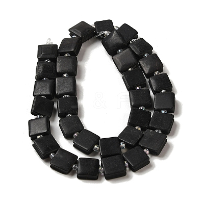 Natural Black Stone Beads Strands LS-G-L596-A11-01-1