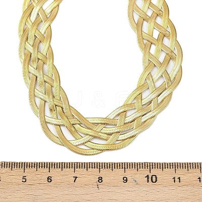 201 Stainless Steel Mesh Chain Necklaces LS-NJEW-H085-01G-1