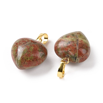 Natural Unakite Pendants G-I311-A29-G-1
