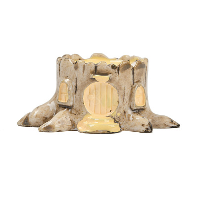 Artificial Tree House Resin Display Decorations DJEW-S002-02A-1