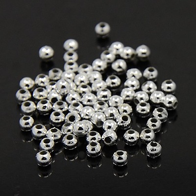 Plating Plastic Acrylic Round Beads PACR-L003-5mm-S-1