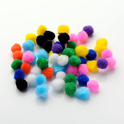 DIY Doll Craft Pom Pom Yarn Pom Pom Balls AJEW-S006-25mm-M-1