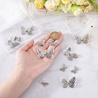 12Pcs 2 Styles Brass Links/Connectors KK-NB0004-04P-1