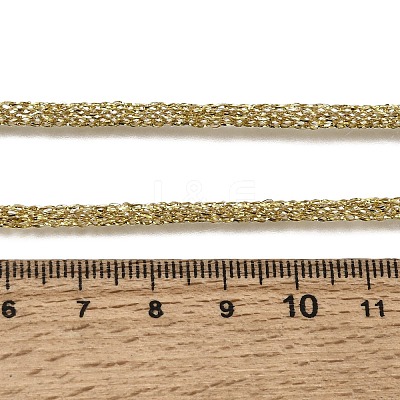 3.5MM Polyester Metallic Cord Braided Cord Necklace Making FB-CBAA152-01G-11-1