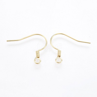 304 Stainless Steel Earring Hooks X-STAS-P221-04G-1