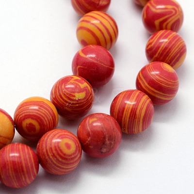 Synthetic Malachite Beads Strands G-I199-32-4mm-1