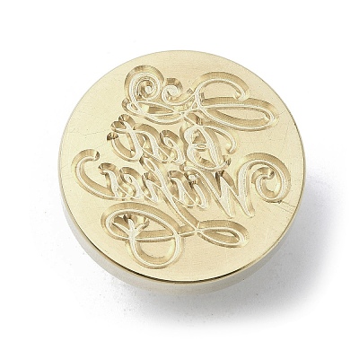 Good Luck Wax Seal Brass Stamp Heads AJEW-M038-01N-G-1