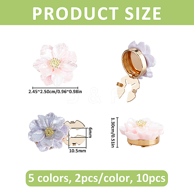 10Pcs 5 Colors Alloy Cufflinks FIND-PH0038-34-1