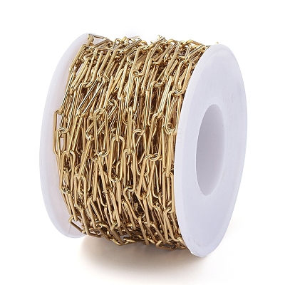 304 Stainless Steel Paperclip Chains CHS-L022-02D-G-1