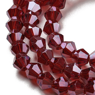 Transparent Electroplate Glass Beads Strands EGLA-A039-T3mm-A27-1