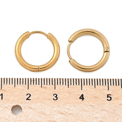 Ion Plating(IP) 304 Stainless Steel Huggie Hoop Earrings EJEW-F111B-17mm-G-1
