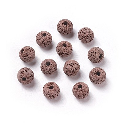 Unwaxed Natural Lava Rock Beads G-F325-8mm-A13-1