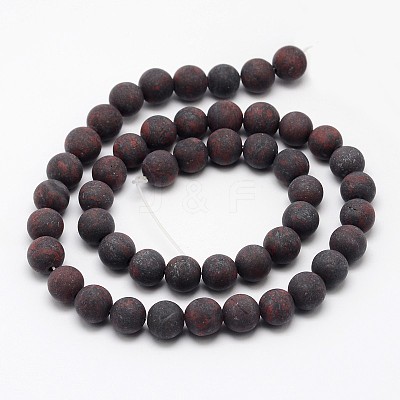 Natural Brecciated Jasper Beads Strands G-D690-8mm-1