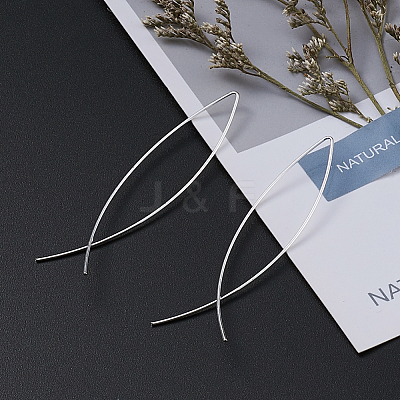Minimalist Brass Earrings EJEW-TA0010-01S-1