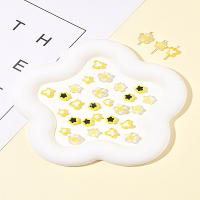 200Pcs 6 Styles Transparent & Opaque Acrylic Beads TACR-FS0001-54G-1