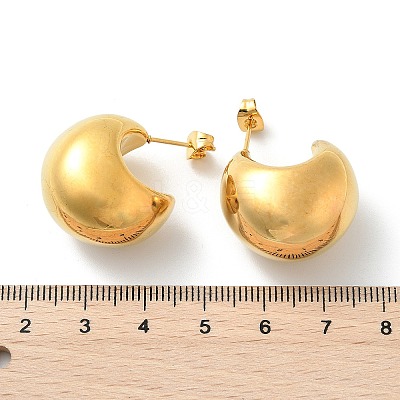 304 Stainless Steel Stud Earrings for Women EJEW-U051-01G-1