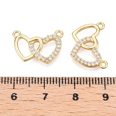 Brass Micro Pave Clear Cubic Zirconia Pendants KK-T073-22G-1