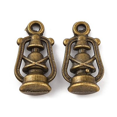 Tibetan Style Alloy Lantern/Oil Lamp Pendants X-TIBEP-Q041-092AB-NR-1