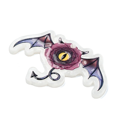 Halloween Style Printed Acrylic Pendants OACR-M007-02C-1