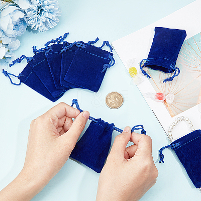 25Pcs Rectangle Velvet Drawstring Pouches TP-BBC0001-04B-01-1