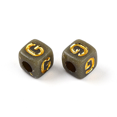 Plating Acrylic Beads OACR-N140-01G-G-1