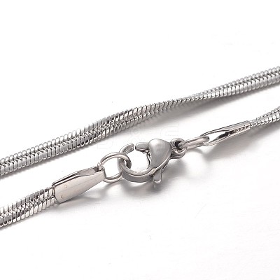 Non-Tarnish 304 Stainless Steel Snake Chain Necklaces NJEW-F195-02B-P-1