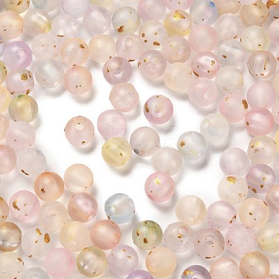 Frosted Transparent Acrylic Beads OACR-F013-12-1