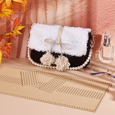 DIY PU Imitation Leather Bag Knitting Set for Purse Making PURS-WH0005-01D-1