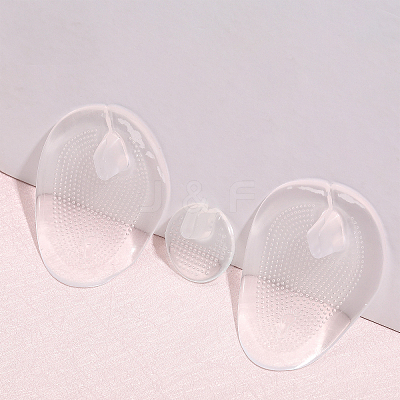 4 Pairs 2 Style Invisible PVC Plastic Flip Flop Pads AJEW-CA0003-81-1