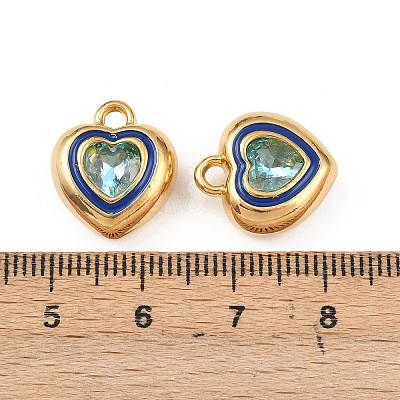 304 Stainless Steel Enamel Pendants STAS-C158-15G-06-1