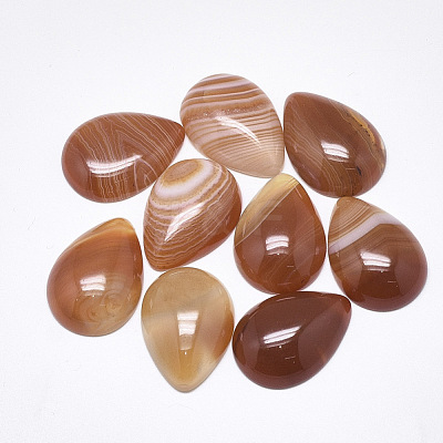 Natural Banded Agate/Striped Agate Cabochons G-T122-23G-1