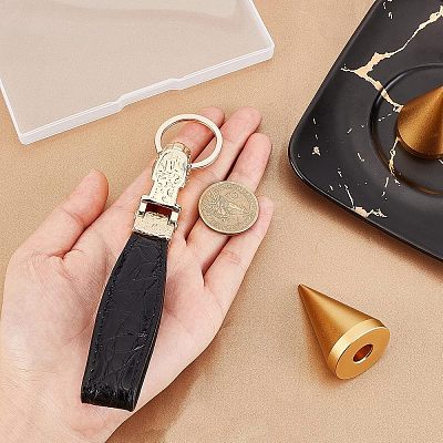 1Pcs PU Leather Keychain KEYC-CA0001-17-1