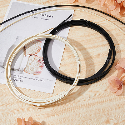 10Pcs 2 Colors ABS Plastic Edge Elastic Band AJEW-FH0005-02-1