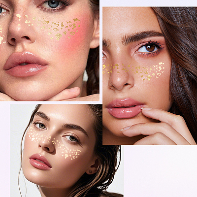 10Pcs Transfer Sticker Proof Removable Temporary Tattoos Stickers DIY-SP0003-65A-01-1