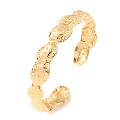 304 Stainless Steel Cuff Bangles for Women BJEW-C155-01D-G-1