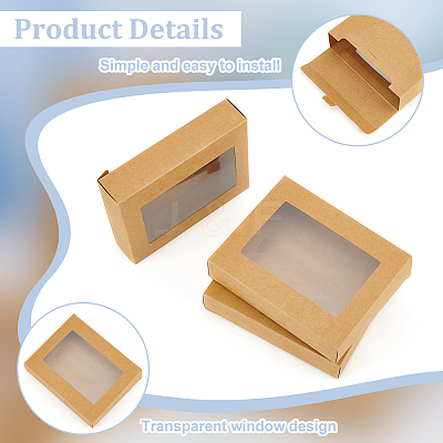 Cuboid Kraft Paper Storage Gift Boxes CON-WH0095-99A-01-1