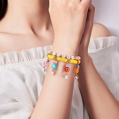 4496 Polymer Clay Beads DIY Bracelet Making Kit DIY-SZ0006-52-1