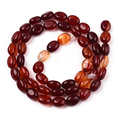 Natural Red Agate Beads Strands G-S357-B09-1