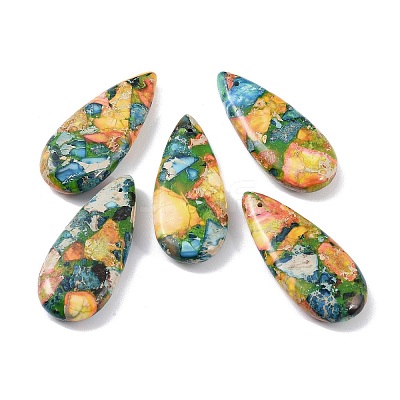 Dyed Synthetic Imperial Jasper Pendants G-P529-07B-1