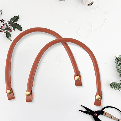 2Pcs PU Imitation Leather Bag Handles DIY-CL0001-62B-1