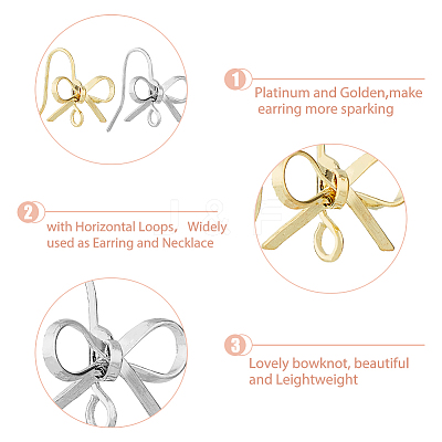 24Pcs 2 Color Brass Stud Earring Findings KK-FH0004-78-1