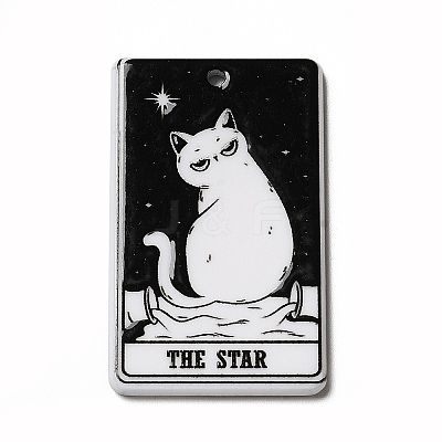 Tarot Theme Printed Acrylic Pendants MACR-G061-04D-1