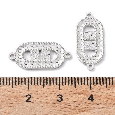 Rhodium Plated 925 Sterling Silver Connector Charms STER-C003-24P-1
