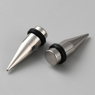 1Set 304 Stainless Steel Ear Plugs Gauges EJEW-BBC0001-70A-1
