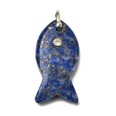 Natural Lapis Lazuli Pendants KK-D021-05G-G-1