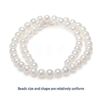 Natural Cultured Freshwater Pearl Beads Strands PEAR-E002-25-01-1