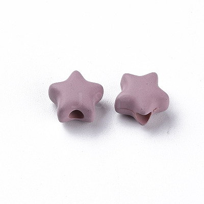 Spray Painted Acrylic Beads X-MACR-S373-45-O03-1