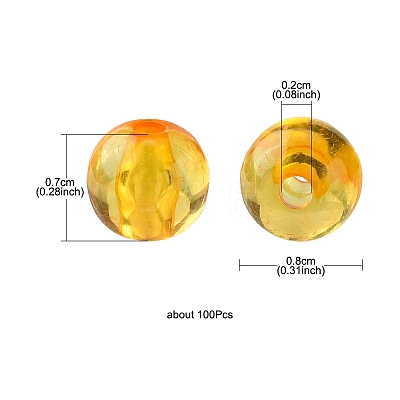 Transparent Acrylic Beads MACR-YW0002-72C-1