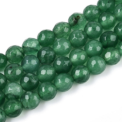Dyed Natural White Jade Beads Strands G-T139-6mm-60-19-1